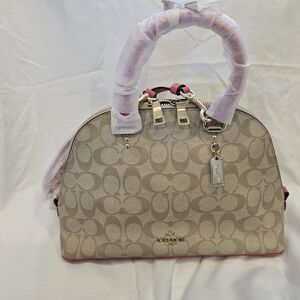 Coach Beige and Pink Women's Handbag